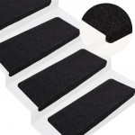 Isekleepuv trepivaip, 15 tk, 65x24,5x3,5 cm, must