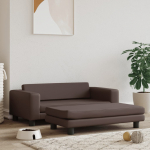 Koeravoodi laiendusega, pruun, 100 x 50 x 30 cm, kunstnahk