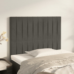 Voodipeatsid 2 tk, tumehall, 90x5x78/88 cm, samet