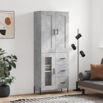 K&otilde;rge kapp, betoonhall, 69,5 x 34 x 180 cm,tehispuit