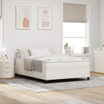 Box spring voodi koos madratsiga kreem 160x200 cm kant&scaron;uki kangas