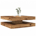 Diivanilaud 360 kraadi p&ouml;&ouml;ratav vana puit 90x90x34,5 cm