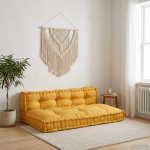 Pallet diivanipatjade padi 2 pcs Kollane 120 x 80 x 38 cm