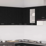 Seinakapp riiuliga lyon must tamm 57 x 57 x 60 cm tehispuit