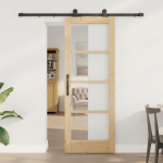 Liuguks pruun 73.5 x 198.5 cm puit ja metall