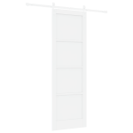 Libisev uks koos tarvikute komplektiga valge 78x232 cm kestvus puust m&auml;nd