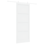 Libisev uks koos tarvikute komplektiga valge 93x232 cm tugev puit m&auml;nd