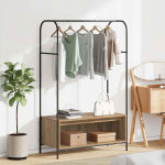Riidepuu ladustamisega pruun tamme 100 x 44 x 160 cm tehispuit