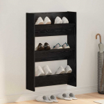 Kinga kapp riiuliga must tamm 60 x 18 x 90 cm tehispuit