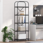 Raamatukapp Must tamm 60 x 30 x 183 cm Tehispuit