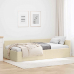 Nurga voodiraam peatsiga cream 90 cm x 200 cm kangas