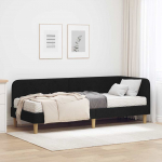 Nurga voodiraam Must 80 x 200 cm kangas