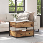 Kohvilaud sahtliga vana puit 70 x 50 x 54.5 cm tehispuit