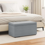 Tumba helehall 81 x 41 x 40 cm kangas ja kvaliteetne puit