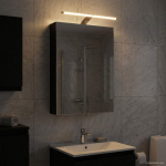 Vannitoa peeglikapp Must tamm 40 x 10,5 x 60,5 cm Tehispuit