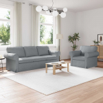 Diivan 2 tk helehall 215 x 82 x 80 cm kangas