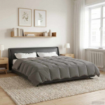 Talve tek Rapistatud Helehall 240 x 260 cm Mikrokiud