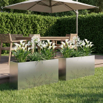 Aia istutuskast 2 tk h&otilde;bedane 100 x 30 x 49 cm tsingitud teras