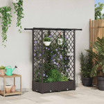 T&otilde;stetud Padi Kase ja Katusega Pruun 124 x 40 x 123 cm PP