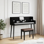 Stuudio laud Must tamm 130 x 40 x 19,5 cm Tehispuit