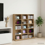 CD kapp Artisan tamm 96 x 23,5 x 97,5 cm Tehispuit