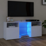 Telerialus LED-tuledega, valge, 120x30x50 cm