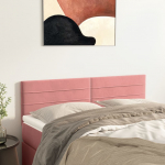 Voodipeatsid, roosad, 144x5x78/88 cm, samet