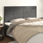 Voodipeatsid 4 tk, tumehall, 80x5x78/88 cm, samet
