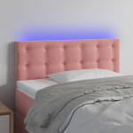 LED-voodipeats, roosa, 90x5x78/88 cm, samet