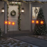 J&otilde;ulutuled ogadega 3 tk, LED, kokkupandav, punane, 35 cm