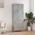 K&otilde;rge kapp, betoonhall, 69,5 x 34 x 180 cm,tehispuit