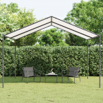 Paviljon Valge 4 x 4 x 2,6 m Teras ja pol&uuml;ester