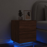 &Ouml;&ouml;kapid LED-valgustusega, pruun tamm, tehispuit