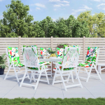 K&otilde;rge seljatoega toolipadjad 6 tk, mitmev&auml;rviline, kangas