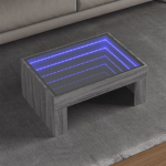Diivanilaud LED-tuledega, hall sonoma tamm, 70x50x30cm