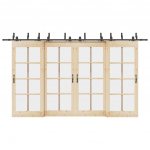 Liugukse tarvikute komplekt 400 cm terasest, must