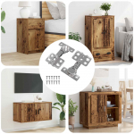 Hing 2 tk nikkel 85 x 52,5 x 9,5 mm raud