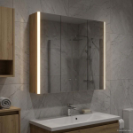 Vannitoa peeglikapp riiuliga Artisani tamme 73.5 x 15.5 x 70 cm