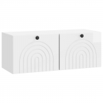 Rippuv TV kapp K&otilde;rgl&auml;ikega valge 78,5 x 31 x 30 cm Tehispuit