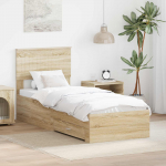 Voodiraam peatsiga Sonoma Tamme ja H&otilde;be 75 x 190 cm Tehispuit