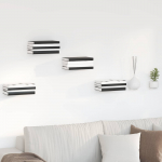 Ujuv riiul riiuliga 24 pcs Valge 6 x 10,8 x 6,6 cm
