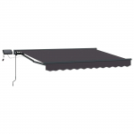 Manuaalne varikatus LED-idega Antratsiit 3 x 2,5 m