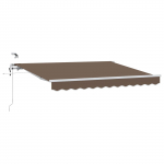 Kokkuvolditav varikatus pruunikashall 450 &times; 300 cm pol&uuml;ester