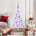 Tehisj&otilde;ulupuu koos 150 LED-iga Valge 120 cm PVC ja teras