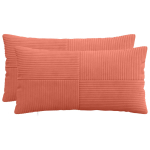 Diivanipadi 2 tk ALMELO punane oranž 40 x 80 cm manchester