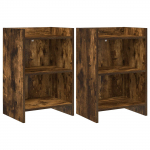 &Ouml;&ouml;kapid 2 pcs Suitsutatud tamm 40 x 30 x 60 cm Tehispuit