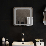 LED vannitoa peegel L&auml;bipaistev 40 x 40 cm karastatud klaas