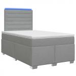 Vedruvoodi madratsiga LED-ribadega Helehall 120 x 200 cm kangas