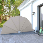 Kokkupandav terrassi k&uuml;lgmarkiis kreemjasvalge 160 cm