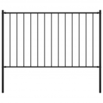 Aiapaneel postidega, pulberv&auml;rvitud teras, 1,7 x 0,75 m, must